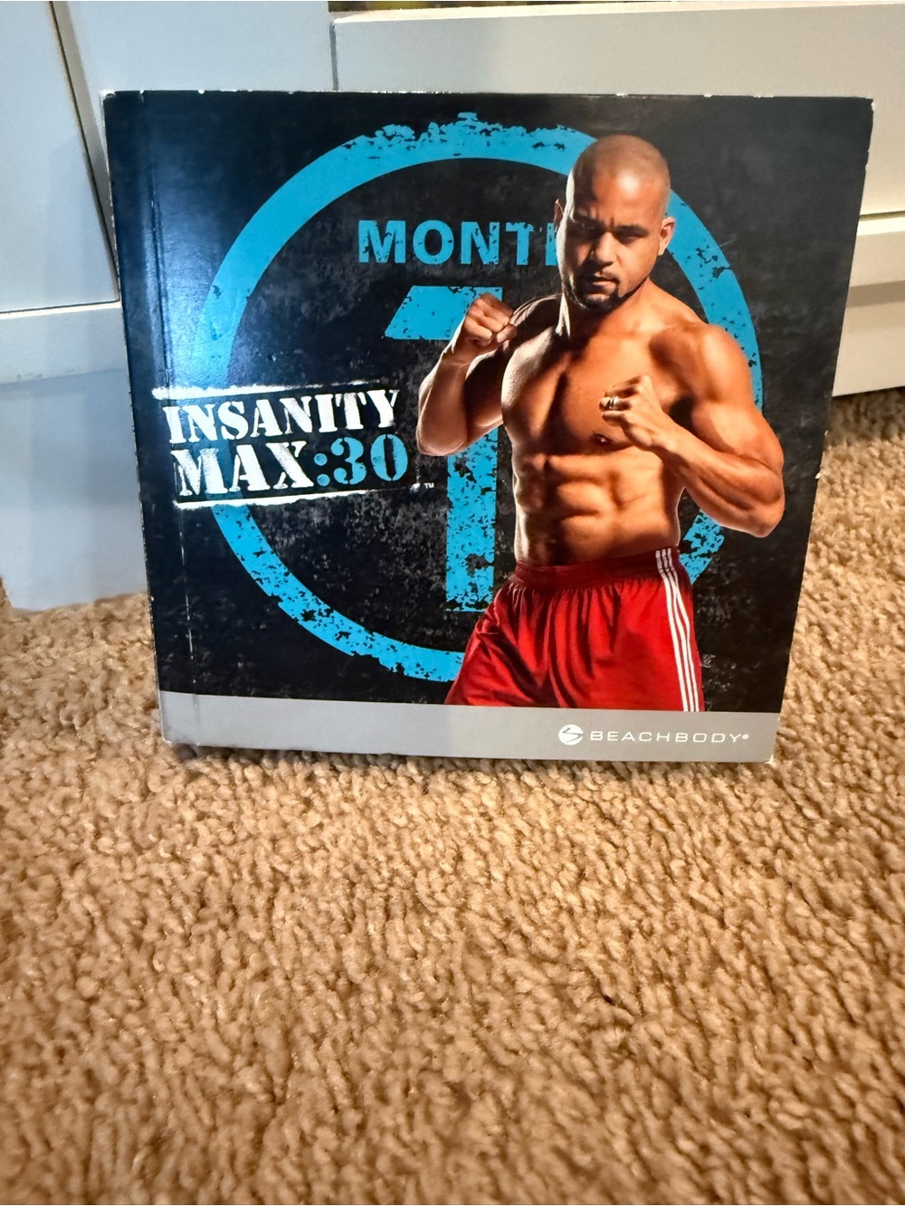 Beachbody Insanity Max:30 Program Cover — Blue, Black & Red Artwork